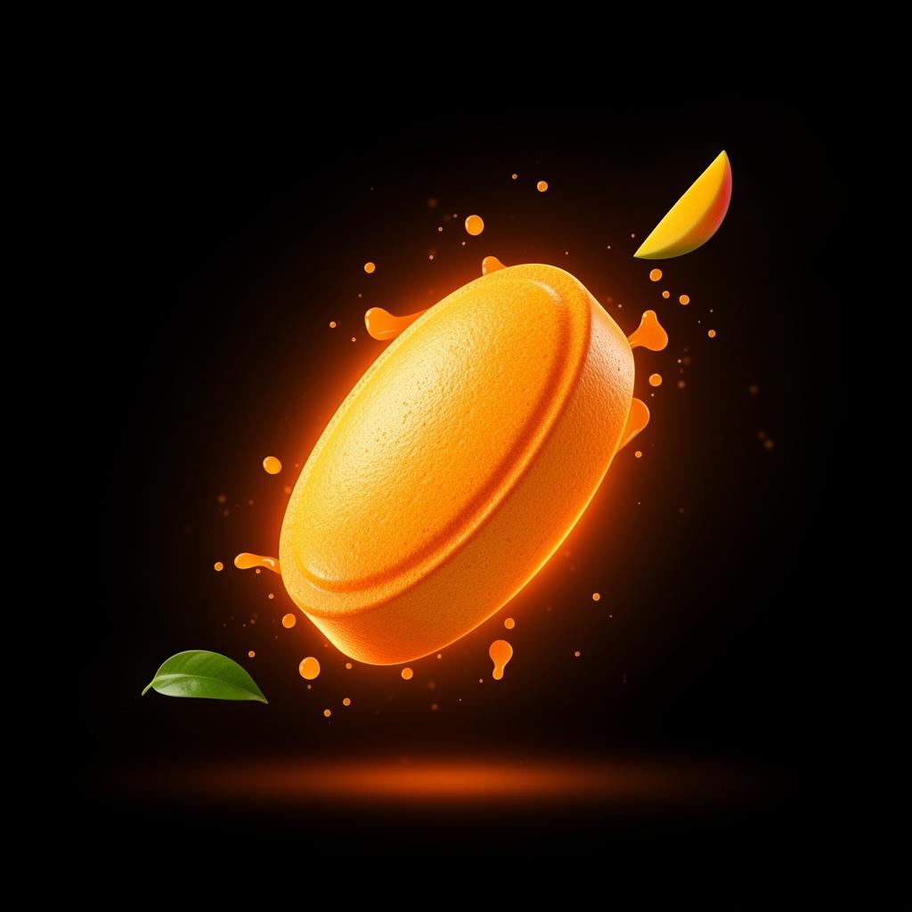 Tableta de disolución rápida MangoRx con sabor a mango